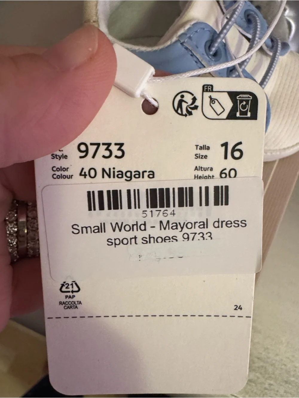 Mayoral Light Blue and Cream Baby Walker Shoes